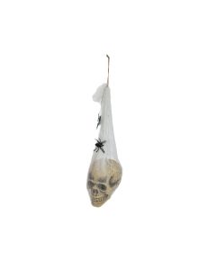 EUROPALMS Halloweeni koponya pókhálóban, 30cm, 83316072