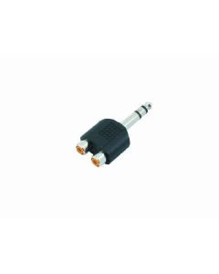 Omnitronic 2x RCA mama 1x 6 3mm JACK 6 3 sztereó papa átalakító műanyag 30226300