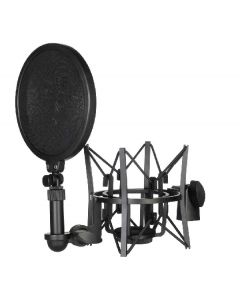 Rode SM6 Pop-filterrel egybe épített rezgéscsillapító mikrofonfogó (a Pop-filter leszerelhető)