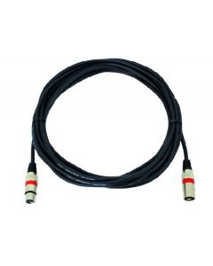 Omnitronic MC-75R 7,5m piros XLR papa mama szimmetrikus kábel 3022052R