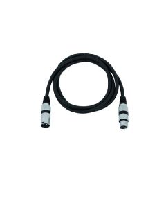 Omnitronic MC-215 XLR papa mama 2x1.5mm - 1,5m fekete kábel 3022069L