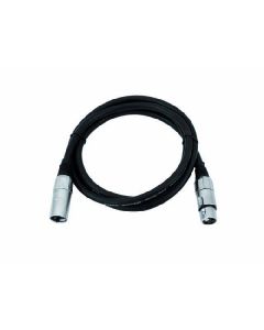 Omnitronic MC-225 XLR papa mama 2x2.5mm - 1,5m fekete kábel 30220720