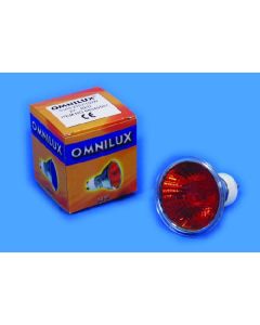 OMNILUX hidegtürkös halogén izzó GU-10 230V 35W 1500h 25° piros 88541507