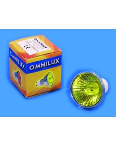 OMNILUX hidegtürkös halogén izzó GU-10 230V 35W 1500h 25° sárga 88541509