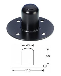 Adam Hall AH-SM701 hangfaltartó hüvely fekete, acél, 41x55 mm, 36 mm-es állványhoz